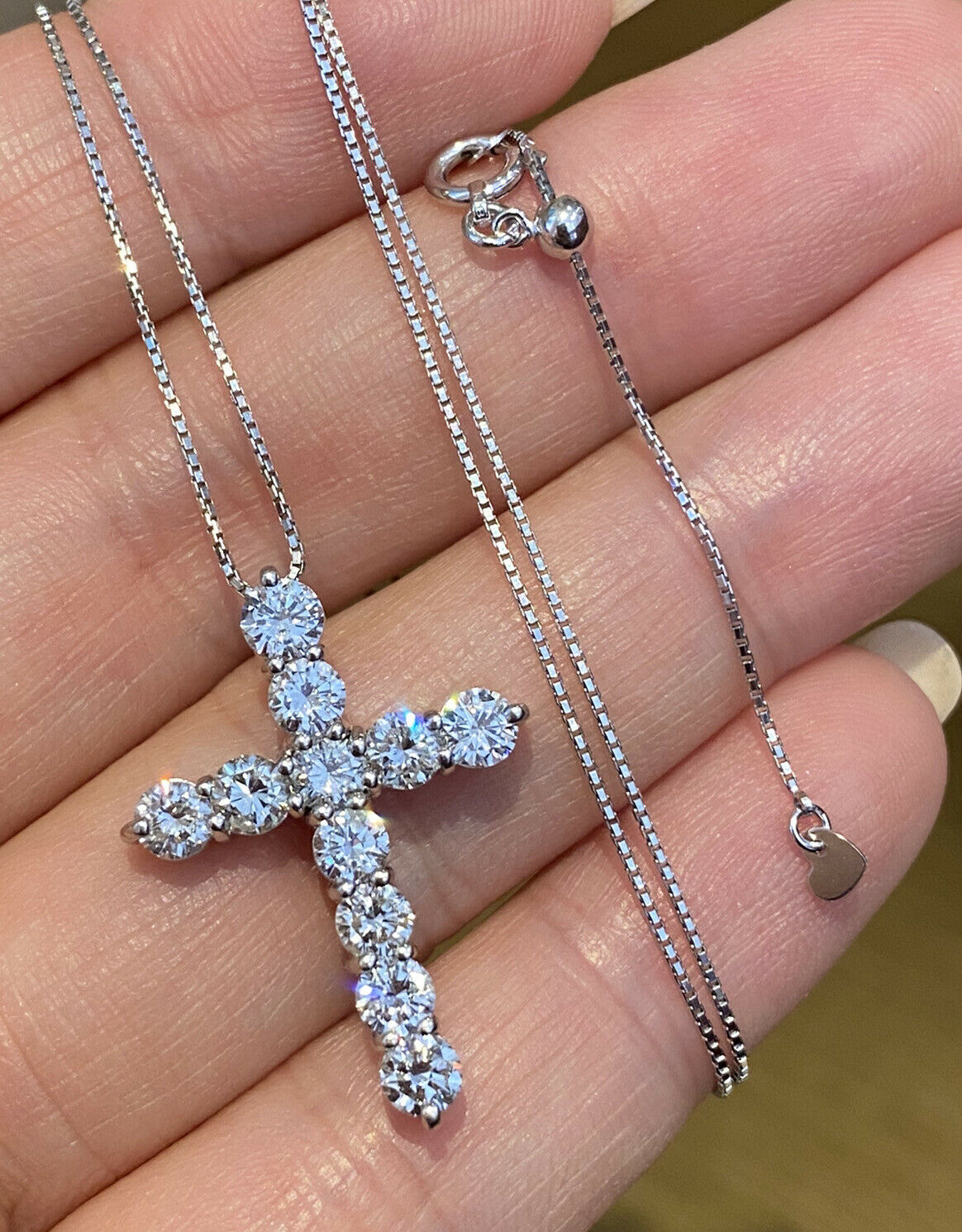 Iced Baguette Diamond Cross Pendant - Helloice Bijoux
